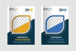 modèle de conception de couverture de livre d'entreprise professionnelle ou conception de couverture de brochure vecteur