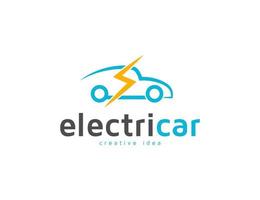 modèle de conception de logo de voiture électrique moderne vecteur