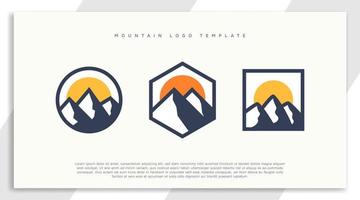 collection de logos d'insignes d'aventure en montagne vecteur