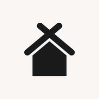 icône de l'immobilier ou symbole de la maison pour les affaires immobilières. vecteur modifiable eps10