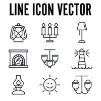 modèle de symbole d'icône de jeu de lumières pour illustration vectorielle de logo de collection de conception graphique et web vecteur