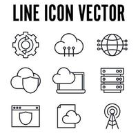 modèle de symbole d'icône de jeu d'hébergement pour illustration vectorielle de logo de collection de conception graphique et web vecteur