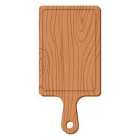 planche à découper ustensile de cuisine en bois nature dessin animé avec texture de grain de bois