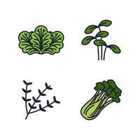 les éléments d'épices, de condiments et d'herbes définissent le modèle de symbole d'icône pour l'illustration vectorielle du logo de la collection de conception graphique et web vecteur