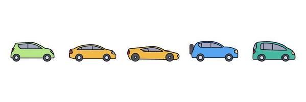 modèle de symbole d'icône de jeu de transport de voiture pour illustration vectorielle de logo de collection de conception graphique et web vecteur