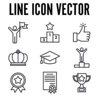 modèle de symbole d'icône de jeu de récompenses gagnantes pour l'illustration vectorielle de logo de collection de conception graphique et web vecteur