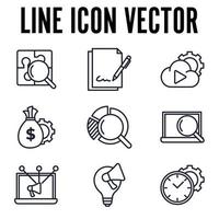 entreprise, marketing numérique définir le modèle de symbole d'icône pour l'illustration vectorielle du logo de la collection de conception graphique et web vecteur