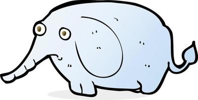 dessin animé triste petit éléphant vecteur