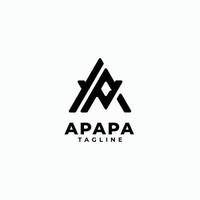 logo lettres triangle initiales monogramme logo ap, a et p vecteur