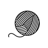 vecteur de conception d'icône de logo de fil de laine