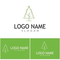 arbre ligne logo modèle vecteur symbole nature