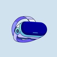 illustration d'icône de vecteur de dessin animé de réalité virtuelle plate isolée