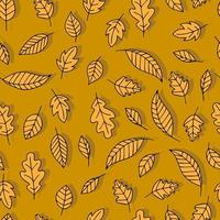 feuilles d'automne modèle sans couture de vecteur. fond pour tissus, imprimés, emballages et cartes postales vecteur