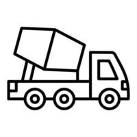 style d'icône de camion malaxeur à béton vecteur