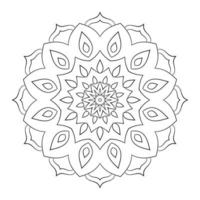 livre de coloriage adulte art simple mandala pour la relaxation et la santé mentale vecteur