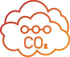 style d'icône de dioxyde de carbone vecteur
