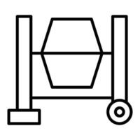 style d'icône de mélangeur de béton vecteur