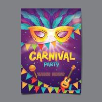 affiche de fête de carnaval vecteur