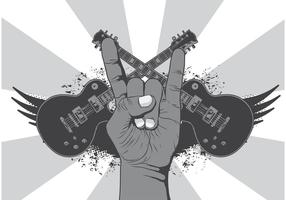 Rock n Roll Music Symbol Vector Background