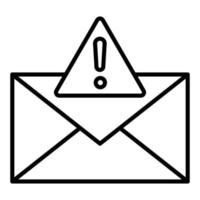 style d'icône d'alerte par e-mail vecteur