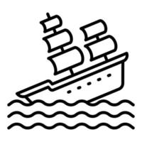 style d'icône de naufrage vecteur