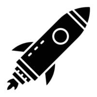 style d'icône de fusée vecteur