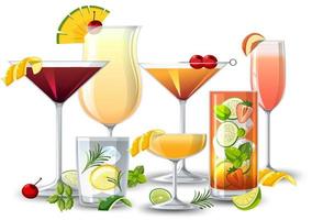 différents types de cocktails