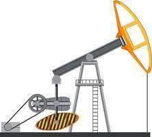 plate-forme de forage pétrolier isolée vecteur