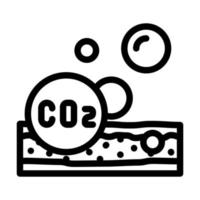 illustration vectorielle de l'icône de la ligne de procédure de carboxythérapie vecteur