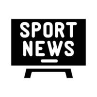 sport nouvelles tv glyphe icône illustration vectorielle vecteur