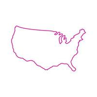 carte des états-unis illustrée sur fond blanc vecteur