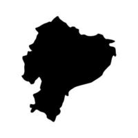 Carte de l'Équateur illustrée sur fond blanc vecteur