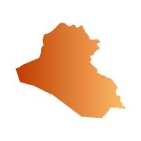 Carte de l'Irak illustrée sur fond blanc vecteur