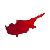 Carte de Chypre illustrée sur fond blanc vecteur