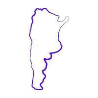 carte argentine illustrée sur fond blanc vecteur