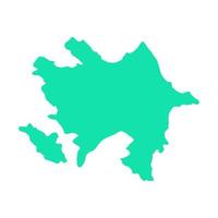Carte de l'Azerbaïdjan illustrée sur fond blanc vecteur