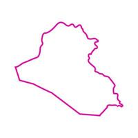 Carte de l'Irak illustrée sur fond blanc vecteur
