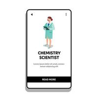 chimie, scientifique, femme, dans, laboratoire, vecteur, illustration vecteur