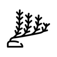 illustration vectorielle d'icône de ligne d'algues marines isolée vecteur