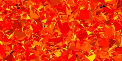 texture vectorielle orange foncé avec des triangles aléatoires. vecteur