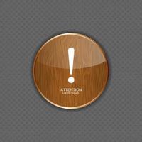 attention icônes d'application bois illustration vectorielle vecteur