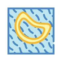 corail sur l'illustration vectorielle de l'icône de couleur de l'eau vecteur