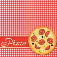 illustration vectorielle de pizza menu modèle vecteur