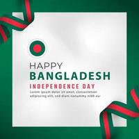 joyeux jour de l'indépendance du bangladesh 26 mars illustration de conception vectorielle de célébration. modèle d'affiche, de bannière, de publicité, de carte de voeux ou d'élément de conception d'impression vecteur