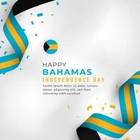 joyeux jour de l'indépendance des bahamas 10 juillet illustration de conception vectorielle de célébration. modèle d'affiche, de bannière, de publicité, de carte de voeux ou d'élément de conception d'impression vecteur