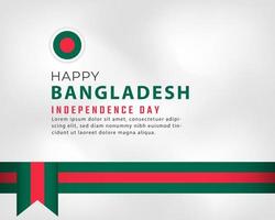 joyeux jour de l'indépendance du bangladesh 26 mars illustration de conception vectorielle de célébration. modèle d'affiche, de bannière, de publicité, de carte de voeux ou d'élément de conception d'impression vecteur