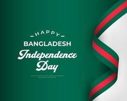 joyeux jour de l'indépendance du bangladesh 26 mars illustration de conception vectorielle de célébration. modèle d'affiche, de bannière, de publicité, de carte de voeux ou d'élément de conception d'impression vecteur