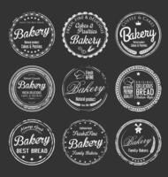 étiquettes de boulangerie rétro