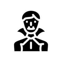 illustration vectorielle d'icône de glyphe de personnage fantastique de vampire vecteur