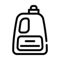 illustration vectorielle d'icône de ligne de bouteille de poudre liquide ou de conditionneur vecteur